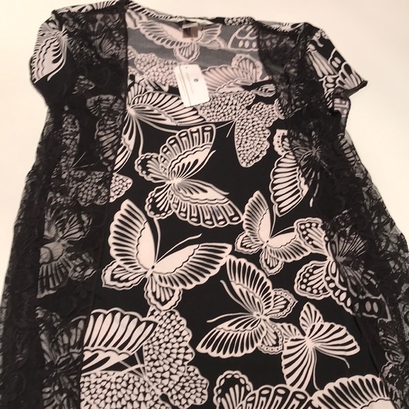 NWT Christopher & banks butterfly top lace tank S - Picture 3 of 8